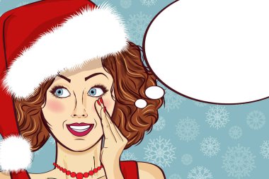 güzel retro Noel kartı seksi Noel Baba