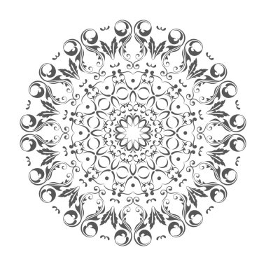 Oryantal vektör yuvarlak Arabesk elemanları ile süsleme