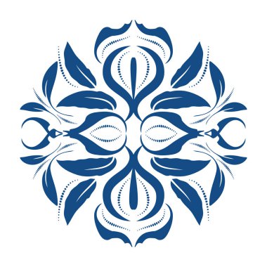 Oryantal vektör yuvarlak Arabesk elemanları ile süsleme