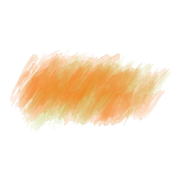 Amarillo, verde y naranja acuarela pintado vector mancha aislar — Vector de stock