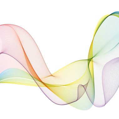 Soyut dalga beyaz arka plan üzerinde izole