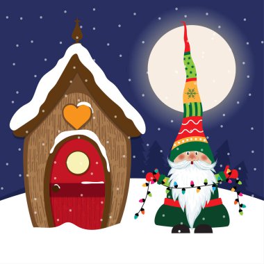 Gnome 'la güzel Noel sahnesi