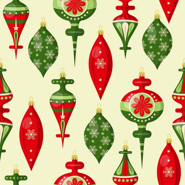 Christmas seamless pattern with balls — Stock Vector