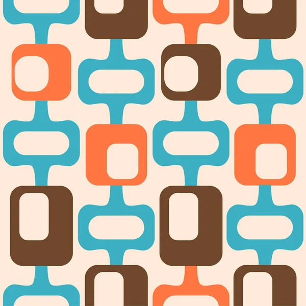 Mid century style seamless pattern — Stock Vector