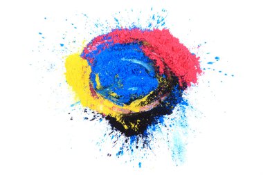 CMYK toner tozu (camgöbeği, macenta, sarı, siyah)