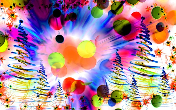 Abstrakter Weihnachtswald — Stockfoto