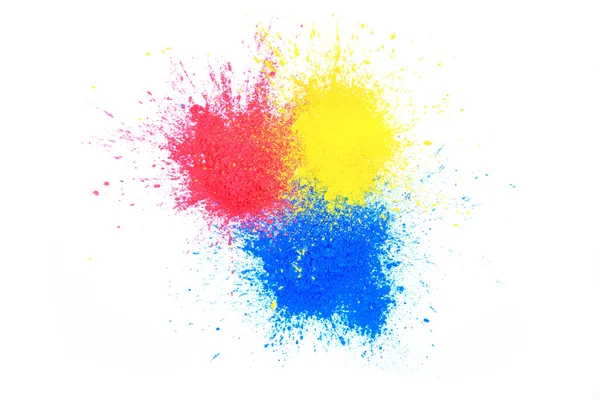 Polvere di toner Cmyk (ciano, magenta, giallo, nero ) — Foto Stock