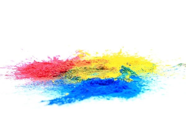 Cmyk toner powder (cyan, magenta, yellow, black) — Stock Photo, Image