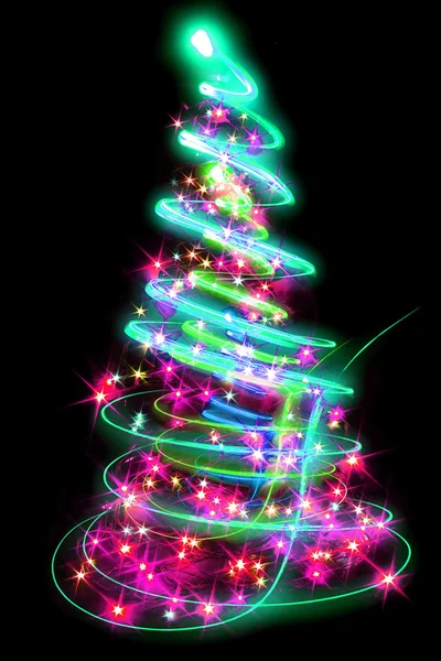 Színes karácsonyfa — Stock Fotó