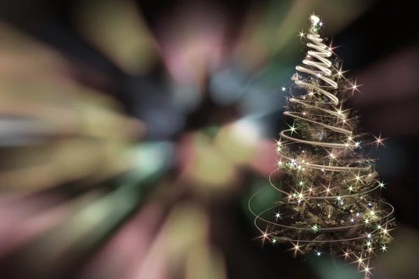Albero di Natale da luci di Natale — Foto Stock