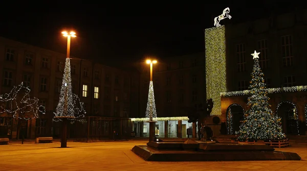 Ostrava na noite de Natal — Fotografia de Stock