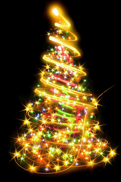 Árbol de Navidad en la noche —  Fotos de Stock