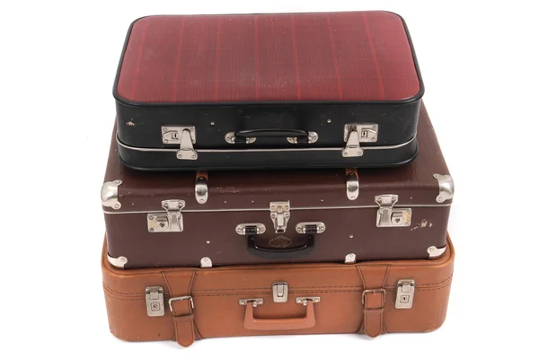 Old suitcases isolated — Stock Photo, Image