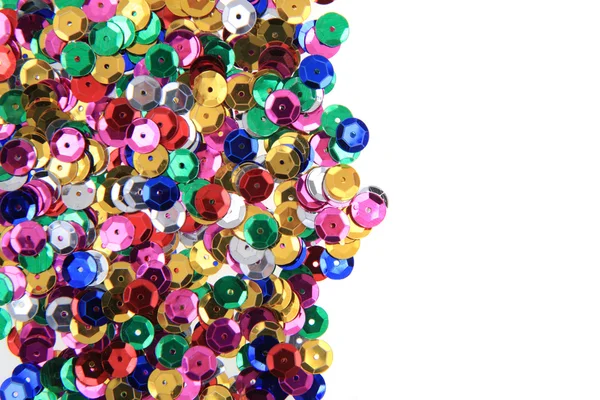 Color plastic confetti texture — Stock Photo, Image