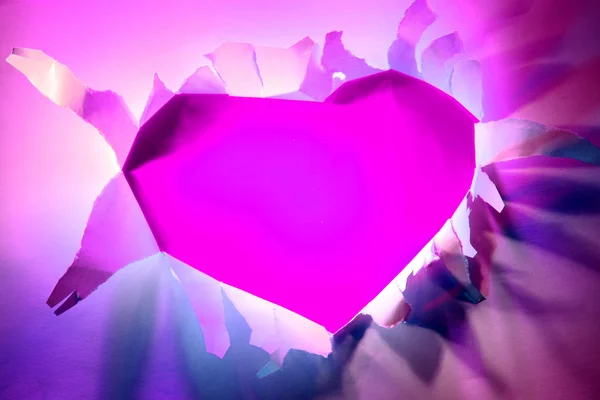 Coração violeta valentine — Fotografia de Stock