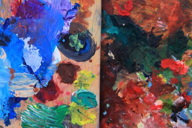 renk boya paleti doku