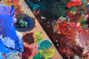 renk boya paleti doku