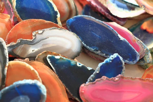 Color agate mineral collection — Stock Photo, Image