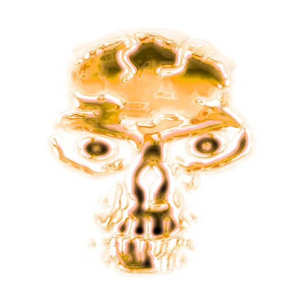 Abstract golden skull — Stock Photo, Image