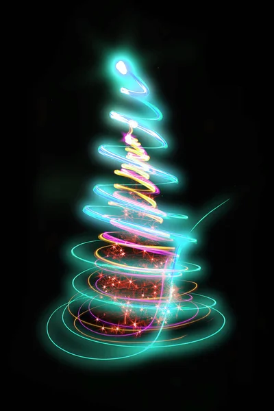 Cor árvore de Natal — Fotografia de Stock