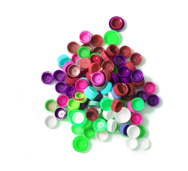 Plastic caps isolated — Stock Photo, Image