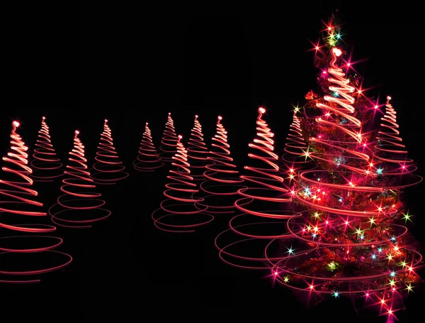 Color christmas tree — Stock Photo, Image