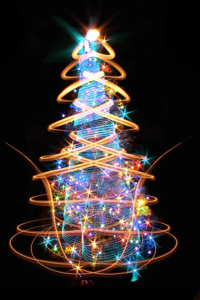 Cor árvore de Natal — Fotografia de Stock