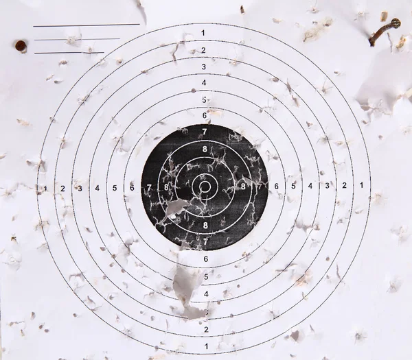 Holes in the target — Stock Photo, Image