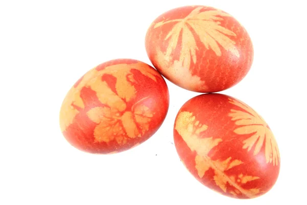 Jaj kolorowe przez rośliny i cebuli — Zdjęcie stockowe