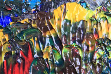 renk boya paleti doku