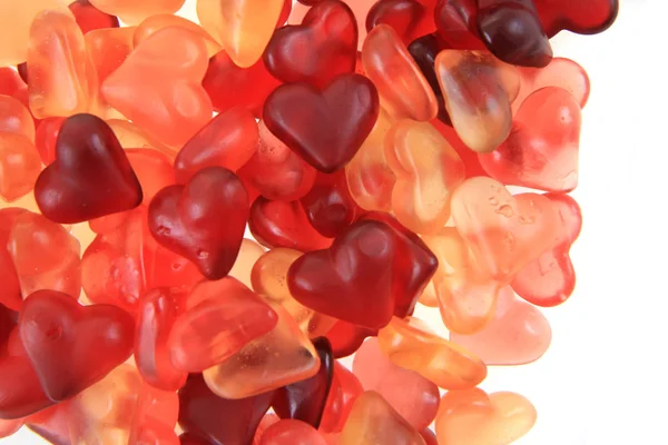 Jelly godis hjärtan textur — Stockfoto