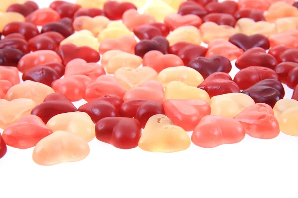 Jelly godis hjärtan textur — Stockfoto