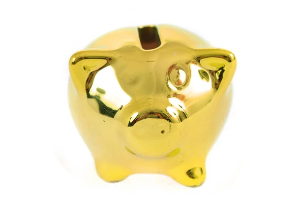 Golden coin pig — Stock Photo, Image
