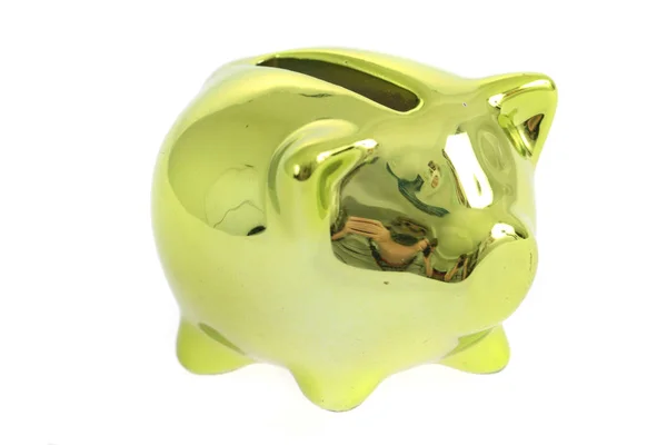 Golden coin pig — Stock Photo, Image