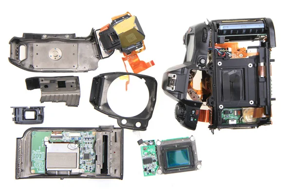 Damaged camera isolated — Stock Photo, Image