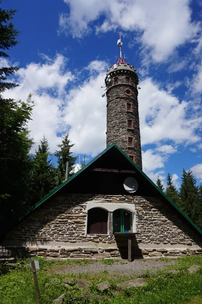 Watchtower Zlaty Chlum in Jeseniky mountains — Zdjęcie stockowe