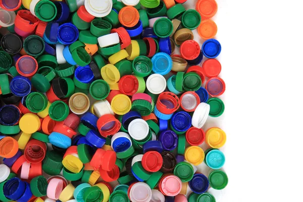 Plastic pet caps texture — Stock Photo, Image