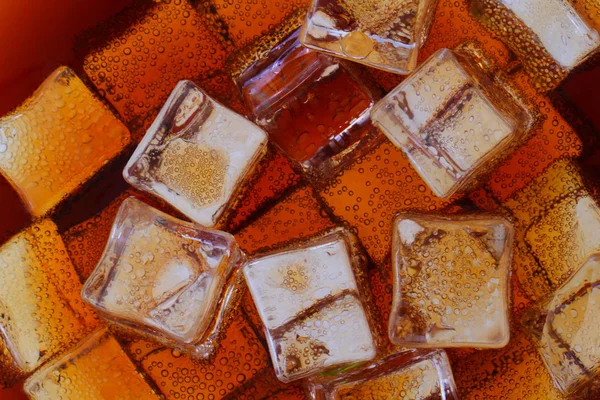 Ice kocka textúra inni Cola — Stock Fotó
