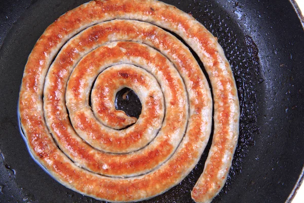 Spirale Grillwurst — Stockfoto