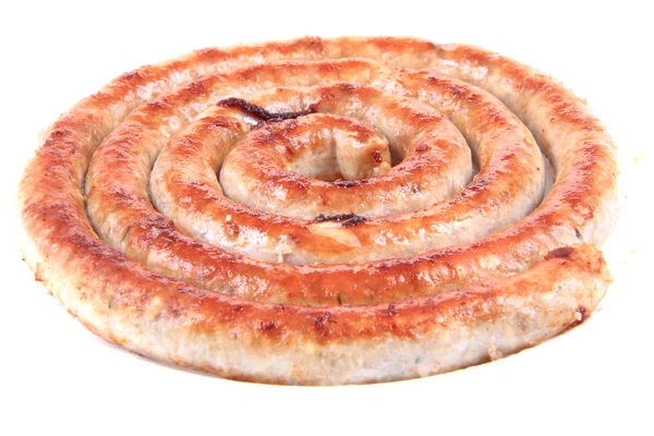 Spiral grilled sausage — Stock Photo, Image