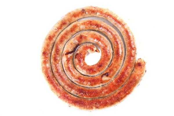 Spiral grillad korv — Stockfoto