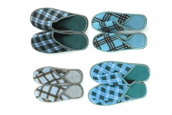 Domácí pantofle modrá — Stock fotografie