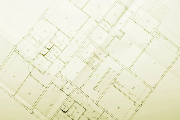 老建筑平面图 — 图库照片