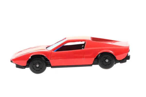 Red metal toy car — Stock Photo, Image