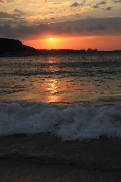 Por do sol búlgaro do mar — Fotografia de Stock