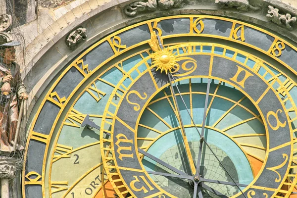 Деталь старого празького годинника — стокове фото