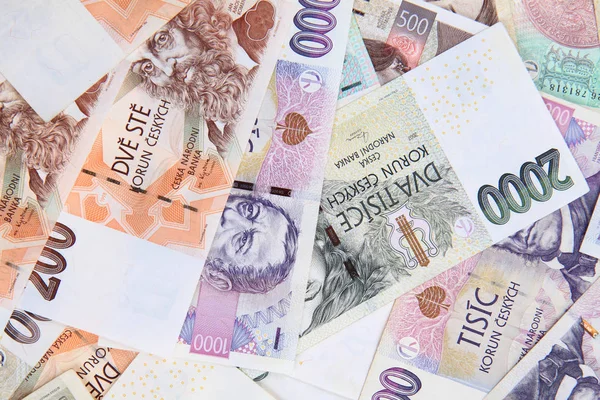 Czech money texture — Stock Photo, Image