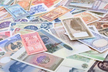 farklı dünya banknotlar arka plan