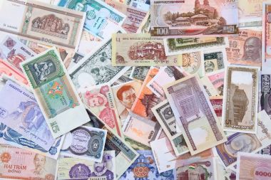 farklı dünya banknotlar arka plan