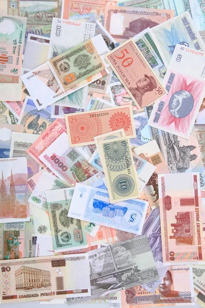 Hintergrund der verschiedenen Banknoten — Stockfoto
